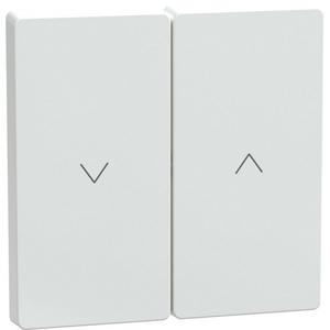 Abdeckung für Schalter, Taster, Dimmer, Jalousie - Zweiteilige Wippe für Rollladenschalter und -taster Lotosweiß - MEG3855-6035