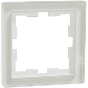 Abdeckrahmen - D-Life Glas Rahmen 1-fach Kristallweiß - MEG4010-6520