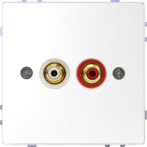 Kommunikationstechnik - Steckdose für Audio Anschluss Lotosweiß - MEG4350-6035