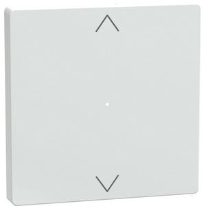 Abdeckung für Schalter, Taster, Dimmer, Jalousie - Einteilige Wippe für Taster-Modul 1-fach (Pfeile Auf/Ab) Lotosweiß - MEG5215-6035