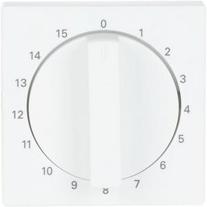 Abdeckung für Schalter, Taster, Dimmer, Jalousie - Zentralscheibe Drehknopf Zeitschaltuhr Aufdruck 1-15 studioweiß - Plattform 63 - 2CKA001753A0258