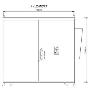 Baustromverteiler - Baustellen Steckdosenverteiler für Tirol (BxHxT) 1195 x 1090 x 300 mm - AV125AMS3/T