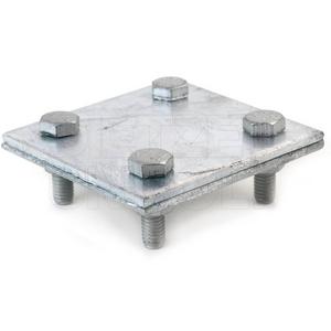 Verbinder für Blitzschutz - Kreuzklemme fl/fl 30x30mm M6x20 fv - 006243