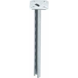 Hängestiel für Kabeltragsystem - Hängestiel mit angeschweißter Kopfplatte Stahl tauchfeuerverzinkt 41x21x300 mm - 6342752