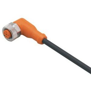 Konfektioniertes Sensor-Aktor-Kabel - Kabeldose 10m PUR-Kabel M12 Steckverbindung gewinkelt - EVC006