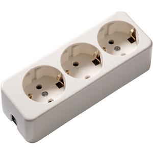 Steckdosenleiste - Tischverteiler ohne Kabel 3-fach weiß - 638/WS