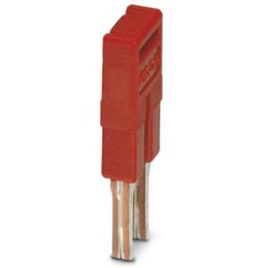 Querverbinder/Brücker für Reihenklemme - Steckbrücke isoliert 2 Klemmen 17,5 A 3,5mm rot - 3213014