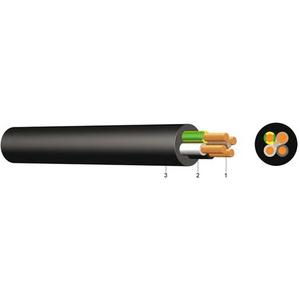 mit Schutzleiter - Gummi Schlauchleitung mittel GMSUÖ-J 5X150 schwarz Eca - GMSUÖ-J   5X150   SW