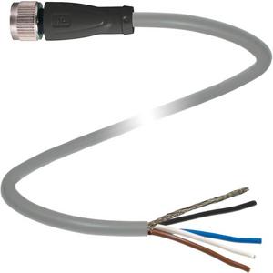 Konfektioniertes Sensor-Aktor-Kabel - Kabeldose M12 5-polig geschirmt freies Leitungsende PUR-Kabel - 240004-0001