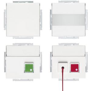 Behindertenelement für Installationsschalterprogramme - Ruf-Set für Behinderten-WC Busch-Infoline Notrufanlage studioweiß - Plattform 63 - 2CKA001582A0424