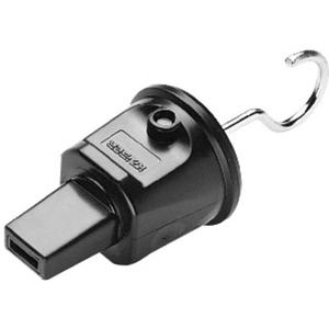 Lichtkettenleitung - Endstück mit Haken für Lichterkettenleitung schwarz - 731/13/SW