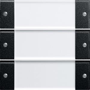 Tastwippe KNX - Wippenset 3-fach BSF System 55 Klar schwarz matt - 2133005