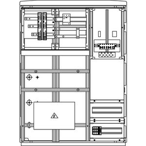 Zähler-Komplettschrank - Kabel-Hausanschluss-Zählerverteiler Freistehend 785x1065x322mm - FZKS0152