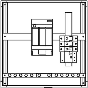 Anschlussschrank - Hauptsicherungskasten 1xGr.00 450x450x165 mm - HS46501.BC