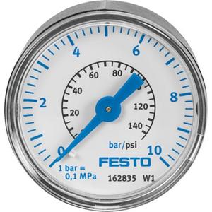Druckschalter - Manometer Anzeigebreich: 0-10bar Nenngröße: 40 R1/8 EN 837-1 - 162835