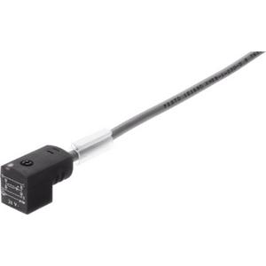 Konfektioniertes Sensor-Aktor-Kabel - Steckdosenleitung gewinkelt mit LED 3-polig 24V DC 2,5m Kabel - 30943