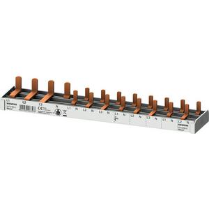 Sammelschiene - Stiftsammelschiene Kompaktgeräte in 1TE - 10 mm², 1x FI 3P+N + 8x Kompakt 12 TE - 5ST3783-0