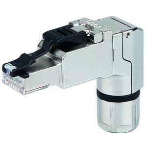 Modularer Steckverbinder - PROFINET-Stecker RJ-45 Kat. 6A gewinkelt AWG 22 Zugentlastung - 750-979/000-013