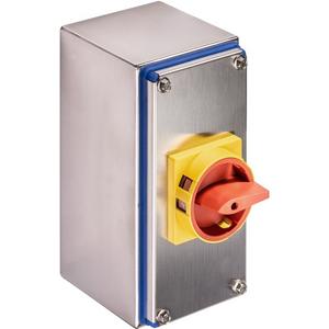 Lasttrennschalter - Aufputz Reparaturschalter Edelstahl 40A 4-polig rt/ge - 70020265
