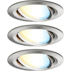 Einbau- und Einlegeleuchten - Einbauleuchte Set Nova Plus ZB Coin tw rd schw LED 3x 6W 51mm Eisen geb - 92962