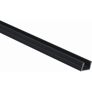 U-Profil, Aluminium - LED Profil ROMA XL Aluprofil 2m schwarz eloxiert - BSLPR/1D
