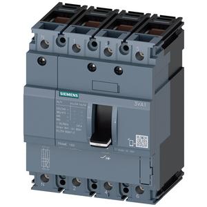 Leistungsschalter für Trafo-, Generator- und Anlagenschutz - Leistungsschalter 3VA1 IEC 160 Frame 4p In= 63 A Icu= 25 kA - Anlagenschutz - 3VA1163-3ED46-0AA0
