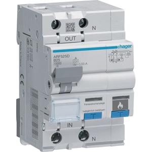 Kombination FI-Schalter/Leitungsschutzschalter mit Zusatzeinrichtung - AFDD mit FI-LS 1P+N 10kA B-25A 30mA A 3M - ARF525D