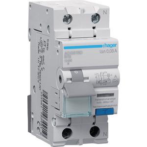 Kombination FI-Schalter/Leitungsschutzschalter - Fehlerstrom-Leistungsschalter 1P+N 10kA B-13A 30mA Typ A-G - ADG513D