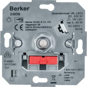 Dimmer - Drehdimmer mit Softrastung Hauselektronik 200W LED 40W - 2909