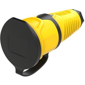 SCHUKO-Kupplung - Taurus2 Gummikupplung mit Deckelband gelb 16A IP54 - 2511-ES