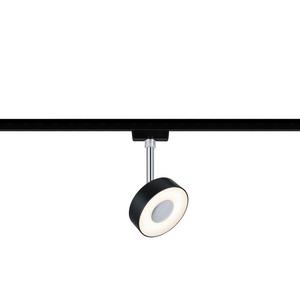 Stromschienenstrahler - URail Spot Circle 1x5W Schwarz matt Chrom Metall Kunststoff 2700K dim - 96915