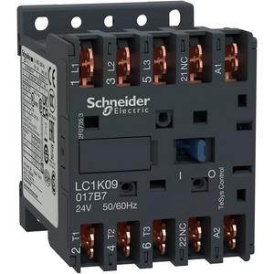 Leistungsschütz, AC-schaltend - Leistungsschütz 3p+1Ö 4kW/400V/AC3 9A Spule 24V 50/60Hz - LC1K09017B7