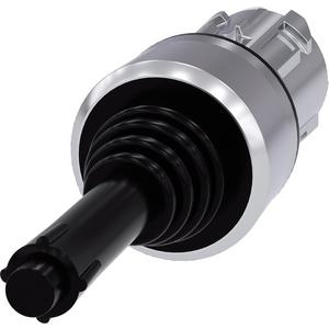 Steuerschalter, Joystick - Koordinatenschalter 22mm rund Metall hochglanz schwarz senkrecht verrastend - 3SU1050-7BB88-0AA0