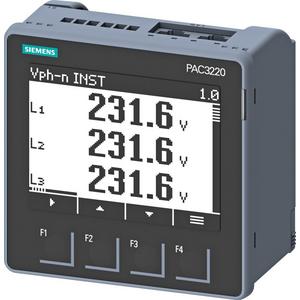 Elektronischer Elektrizitätszähler - SENTRON PAC3220 LCD Schalttafeleinbaugerät Modbus TCP mit grafischem Display - 7KM3220-0BA01-1DA0