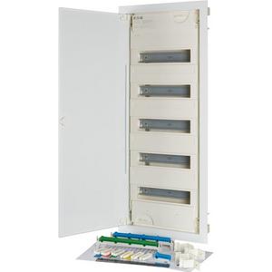 Installationskleinverteiler - Unterputz-Kleinverteiler 5-reihig 60TE Stahlblechtür flach - 302410