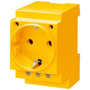 Steckdose Reiheneinbau - SCHUKO-Steckdose 16A gelb nach DIN VDE 0620 für Verteilereinbau - 5TE6810