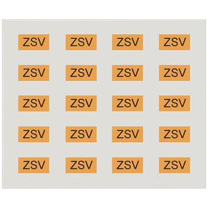 Bezeichnungsmaterial für Installationsschalterprogramme - Beschriftungsbogen mit 20 Klebeschildern in orange zur Kennzeichnung von Schuko - 5UH1085
