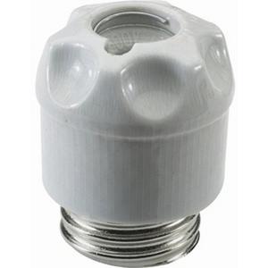 D-Sicherungsschraubkappe - DIAZED Schraubkappe DII E27 25A und Edelstahleinsatz aus Porzellan mit Prüfloch - E218619