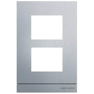 Montageelement für Türstation - Frontplatte Audio 1/2 aluminium - Busch-Welcome 2-Draht - 2TMA200160A0032