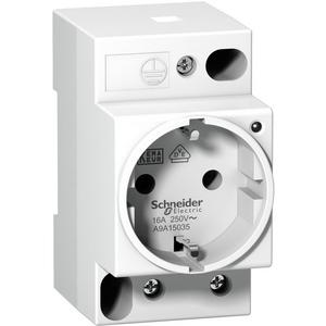 Steckdose Reiheneinbau - Steckdose iPC 2P+E 16A 250VAC VDE-0620 deutsche Ausführung mit LED - A9A15035