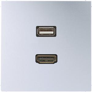 Multifunktions-Anschlussdose - HDMI und USB Tragring Schraubbefestigung - MAAL1163