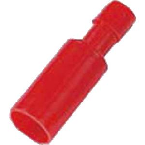 Rund-/Flachsteckverbindung - VollIsolierter Rundstecker 0,5-1qmm Stecker 4mm rot - ICIQ1RSTVI
