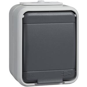 Steckdose - Steckdose 16A AquaTop Steckklemme licht/basaltgrau - 445009