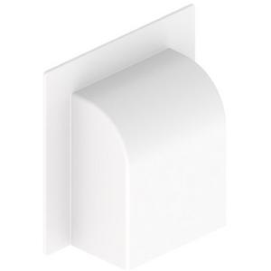 Wandanschlussblende für Geräteeinbaukanal - Durchführung gebogen 45x75 aus U24X - 31670-02