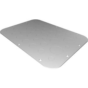 Einführungsflansch für Kleingehäuse/Schaltschrank - Metall-Flanschplatte mit metrischer Vorprägung, für AX, Größe 5, BT 301x221 mm - 2575100