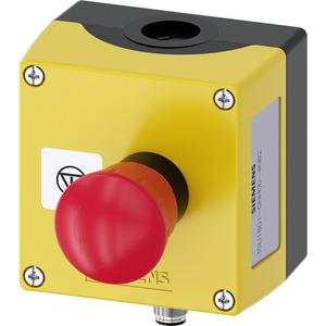 Befehls- und Meldegeräte-Kombination im Gehäuse - Gehäuse für Befehlsgeräte 22 mm rund Gehäusematerial KST Gehäuseoberteil gelb - 3SU1801-0NH00-4NB2