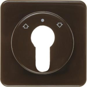 Abdeckung für Schalter, Taster, Dimmer, Jalousie - Zentralstück für Jalousie-Schlüsselschalter/-taster wg Up IP44 braun - 151811