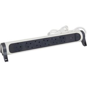 Steckdosenleiste - Drehbare Steckdosenleiste 6x Steckdose Überspannungsableiter 1,5m Kabel - 694509