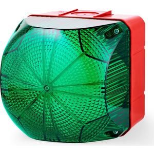 Dauerleuchte - QDM LED Dauer-/Blinkleuchte 110-240 V AC/DC grün rot (RAL 3000) - 874266413