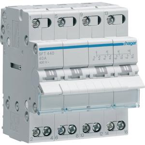 Schalter Reiheneinbau - Netz-Notstrom 4 polig 40A mittig Aus SFT440 - SFT440